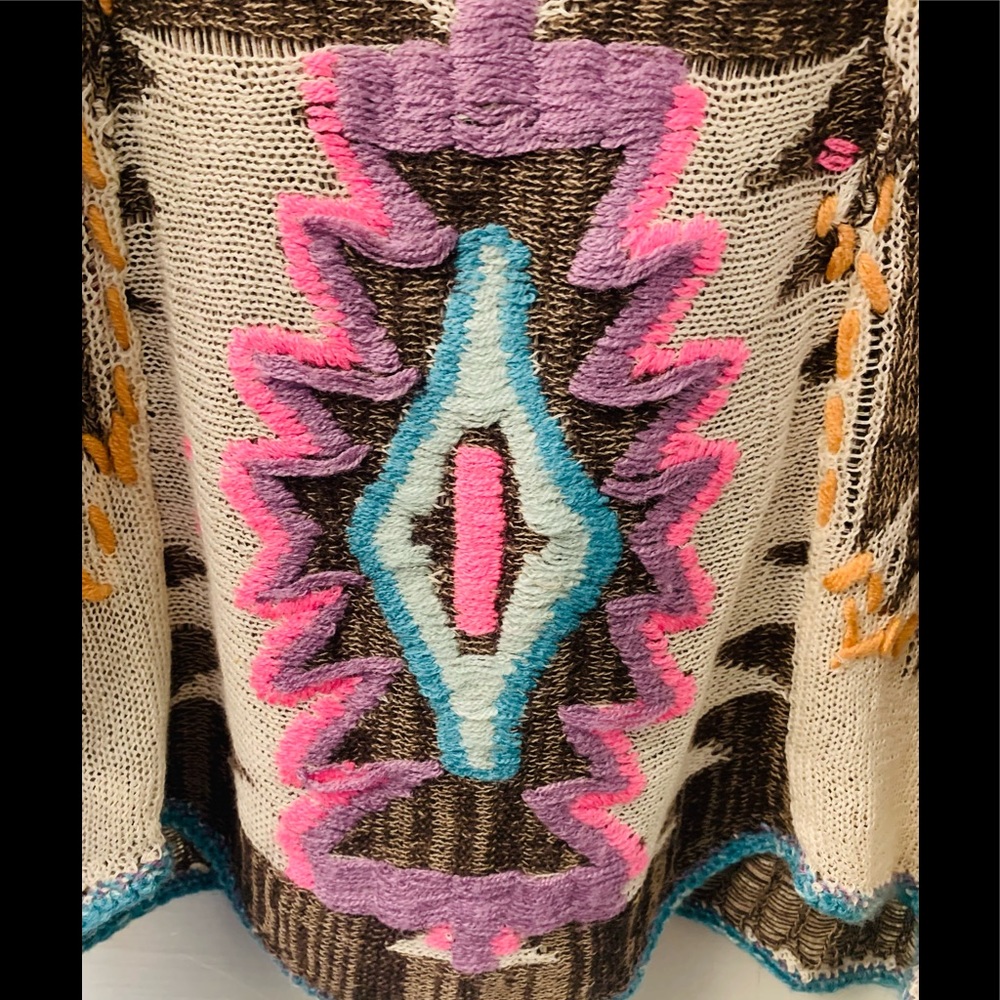 Free People Aztec Print Tank Top in Brown, Cream, Pink, Turquoise - Picture 4 of 6